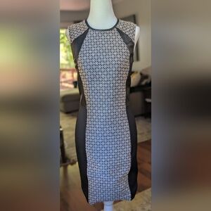 Cut25 by Yigal Azrouel Monochrome Patterned Midi Dress